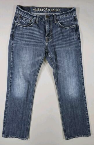 American Eagle Original Straight Jeans Mens Whiskered 31x30 Actual 31x29  - $17.57
