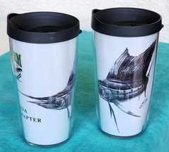 Two (2) - Cca Florida - Sailfish - Tervis Tumblers With Lids - Fishing - New!! - £11.83 GBP