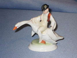 Small Boy Riding A Goose Figurine by Herend. - £207.83 GBP