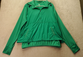 Avia Windbreaker Jacket Womens XL Green Polyester Long Sleeve Quarter Zi... - $18.46