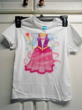 Princess Fairy Body Toddler 4T White Pink Cotton Tee Tshirt Shirt - £7.79 GBP