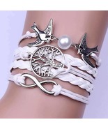 Multilayer Peace Bracelet with Tree of Life Infinity Dove Charms - $149.27 MXN
