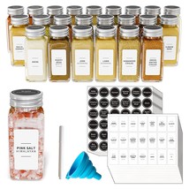 24 Pcs Spice Jars With Labels, Empty 4Oz Glass Spice Bottles, Minimalist... - $47.99