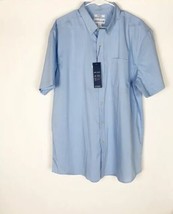 NWT Shirt Saddlebred Comfort Flex Casual Blue Short Sleeve Mens Size XL NEW - £23.11 GBP