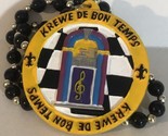 Krewe De Bon Temps Mardi Gras Necklace Black and Silver Beads ODS2 - £6.25 GBP