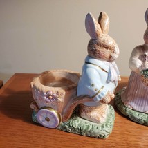 Easter Bunny Candle Holders, Avon Springtime Collection Rabbit Figurines image 4