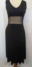 Monteau Mesh Waist Fit and Flare Little Blackl Dress Size L NWOT High-Lo... - £19.18 GBP