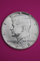 Gem BU 1968 D John F Kennedy Half Dollar 40% Silver Same Coin In Pics TOM 10 - £9.22 GBP