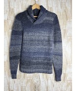 Vintage Express Men’s Size S Pullover Sweater Mock Neck Acrylic Wool Blu... - $41.01 CAD