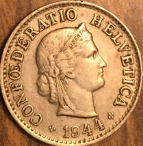 1944 SWITZERLAND 5 RAPPEN COIN - £1.78 GBP