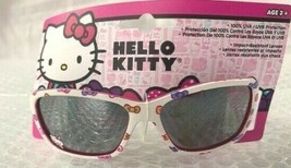 NEW Girls kids HELLO KITTY White Pink with colorful bow design Sunglasses - $6.99