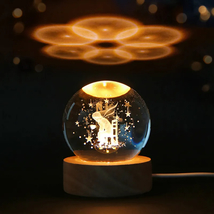 Angel Night Light, 3D Print Planet Lamp, Crystal Ball, Chirstmas Gift - £25.85 GBP+