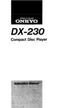 Onkyo DX-230 CD Player Owners Manual - $22.24