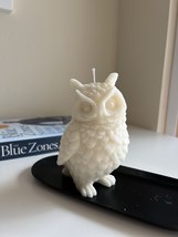 Handmade White Owl-Shaped Candle - £11.99 GBP