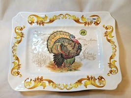 Michel Design Works Fall Harvest Melamine Large Thanksgiving Serving PlatterTray - £39.95 GBP