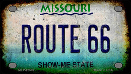 Route 66 Missouri Rusty Novelty Mini Metal License Plate Tag - £11.81 GBP