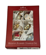 Hallmark Keepsake Miniature Christmas Tree Ornament Set of 6 Glass 2019 Poland - $25.74