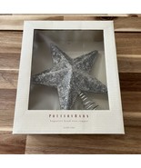 Pottery Barn Baguette Bead Silver Tone Christmas Star Christmas Tree Top... - €24,54 EUR