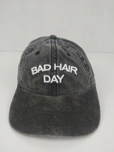 Bad Hair Day Gray Embroidered Distressed Adjustable Baseball Cap - $8.90