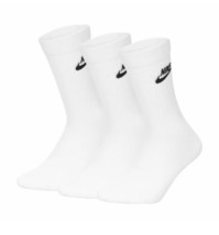 Nike Everyday Essential Crew Socks 3 Pairs DX5025 100 Dri Fit White Size L 8-12 - £17.58 GBP