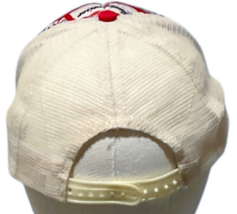 Vtg. Budweiser King of Beers Mesh Snapback Trucker Cap Hat Red/White OSFM image 7