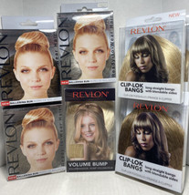 Revlon Ballerina Bun, Clip Lok Bangs Volumne Bump Lot Assorted Colors 8 Pieces - $19.79