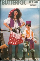 Butterick 6730 CHILD Girl Boy Pirate Swashbuckler Gypsy Costume Pattern UNCUT FF - £15.44 GBP