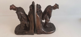 Golfer Bookends, Bronzed Plaster, By Austin Products - $22.10