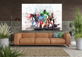Marvel Avengers Art Super Hero Wall Art Movie Canvas Marvel Group Canvas - £53.72 GBP