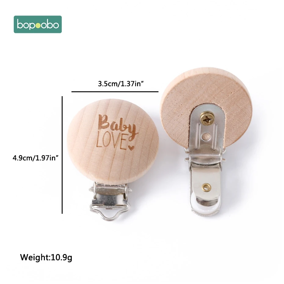 Bopoobo 1pc Wooden Pacifier Clips Soother Clip Nursing Accessories Chewa... - $14.07