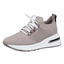 Leather Insole Women Sneakers Fashion Designers Fabrics Sock Shoes Comfortable S - £41.19 GBP