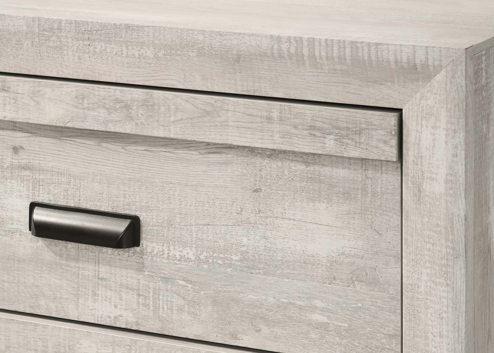 Rustic Beige Gray Chest | 5-Drawer Contemporary Bedroom Furniture Item image 3