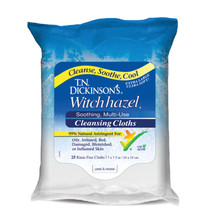 T.N. Dickinson&#39;s Witch Hazel Cleansing Cloths, 100% Natural, 25 Count - £9.02 GBP