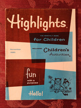 Rare HIGHLIGHTS Children&#39;s magazine November 1980 Stories Activites Puzzles! - $16.20