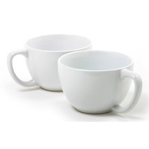 Norpro My Favorite Jumbo Porcelain Mugs, Set of 2, White - £26.53 GBP