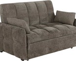 Coaster Furniture Cotswold Tufted Cushion Sleeper Sofa Bed Brown Sofa Be... - $1,189.99