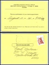 US Postal Card-Central Higgins Dental Group, Chicago to Morton Grove, IL C14  - £2.36 GBP