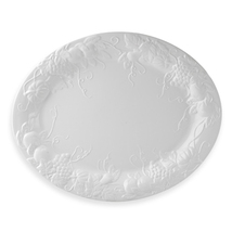 White Ceramic Harvest Oversized  Platter, 21" Oval - $220.00