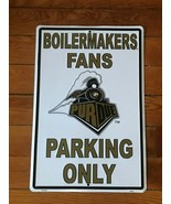 Purdue Boilermakers Fans Black White &amp; Gold Parking Only Metal Sign  – 1... - $14.89