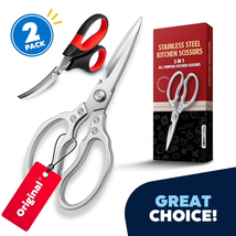 Stainless Steel Kitchen Scissors Set (2Pack), Multi-Purpose Forged Heavy... - $27.35