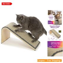 Durable Sisal Scratching Ramp for Cats - Stylish Wood Design &amp; Catnip In... - $40.54