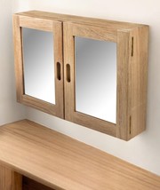 Traditional Solid Teak Double Door Mirrored Medicine Cabinet - $1,045.75 CAD