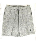 ASICS Mens Sweat Shorts 9in Elastic Waist Pockets Drawstring Gray Size L - £15.20 GBP