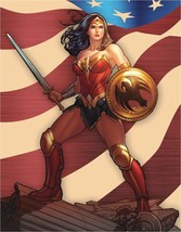 Wonder Woman Shield Comic Super Hero DC Marvel Retro Wall Décor Metal Ti... - £12.72 GBP