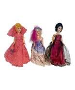 Sleep Eye Fashion Dolls Celluloid Blond Blue Eyes Black Hair Strung Lot ... - $238.30 MXN