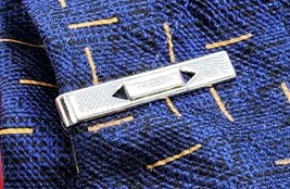 Vintage Swank TIE BAR CLIP CLASP STAY Silver Tone MCM Peek a boo Arrows ... - $9.49