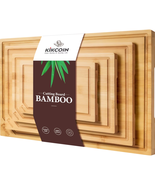 4-Piece Extra Large Kitchen Bamboo Cutting Board Set, Heavy Duty Cutting... - $41.99