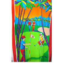 Vintage Hilasal Cotton Beach Bath Towel Tropical Colorful Golf New - £21.74 GBP