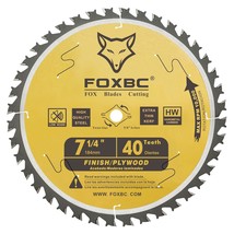 Foxbc 7-1/4 Inch Circular Saw Blade 40 Tooth Atb, Finishing For Wood Cutting - £33.58 GBP