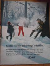 AT&amp;T Children Playing In Snow Print Magazine Advertisement 1967 - $7.99